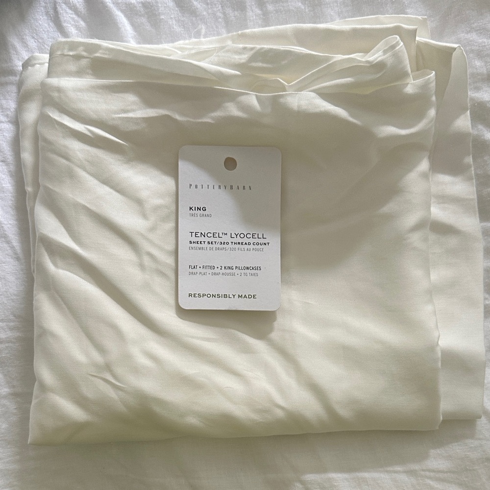 Pottery barn King Tencel Lyocell pillow case set